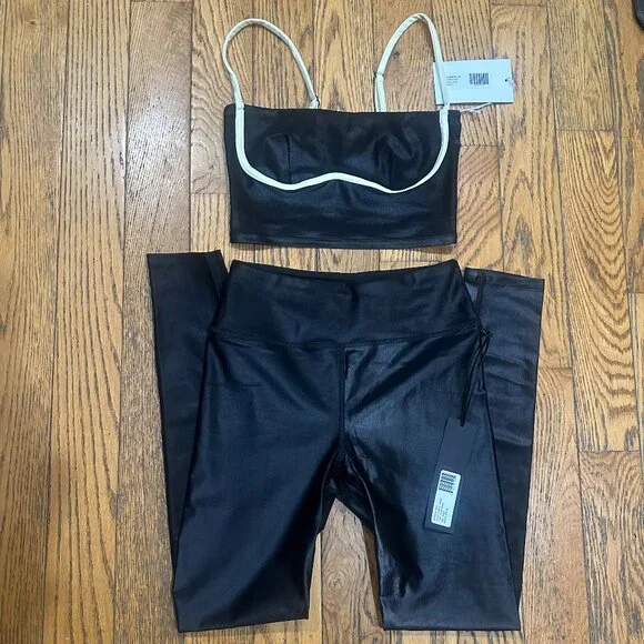 NWT Noli Shop Black Halftime Bra and Liquid Leggings Set Size Small - Picture 8 of 13